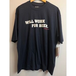 Wolverine‎ Black Graphic Tshirt Will Work For Beer NWT Men's Large Short Sleeve